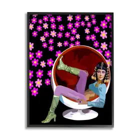 Stupell Industries 196216619676 Pink Daisy Flowers Actress Taylor Lounging Modern Chair Design By Lynnda Rako