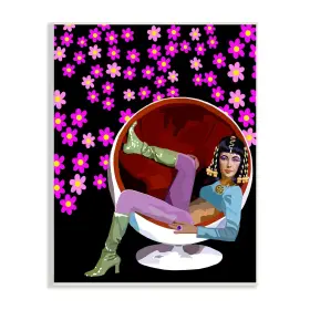 Stupell Industries 196216619720 Pink Daisy Flowers Actress Taylor Lounging Modern Chair Design By Lynnda Rako
