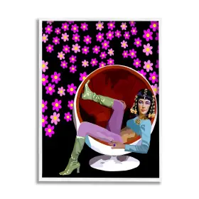 Stupell Industries 196216619744 Pink Daisy Flowers Actress Taylor Lounging Modern Chair Design By Lynnda Rakos
