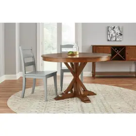 Szp006-3 Stylewell Moss Green Wood Dining Chair With Ladder Back Set Of 2