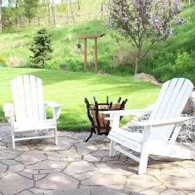 Sunnydaze 810077852323 Lake Style Adirondack Chair With Cup Holder - Set Of 2 By