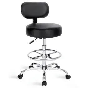 Eu7202b Superjare Drafting Chair With Back Adjustable Footrest Rolling Stool