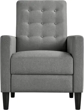Ytmu1u0001001 Supremedealssu Mid-century Modern Fabric Recliner - Adjustable Sofa With Pocket Spring