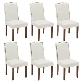 Sweetcrispy 718550762803 Dining Chairs Set Of 6 Upholstered Fabric Kitchen Room Mid Century Mo
