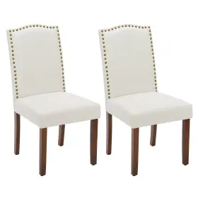 Sweetcrispy 718550765354 Dining Chairs Set Of 2 Upholstered Fabric Kitchen Room Mid Century Mo