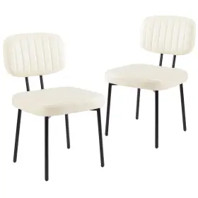 Sweetcrispy 722898003306 Dining Chairs Set Of 2 Upholstered Mid Century Modern Kitchen Room Ac