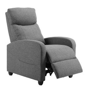Sweetcrispy Sf5021-sgy Recliner Chair Fabric Sofa No Massage Home Theater Seating With Lum