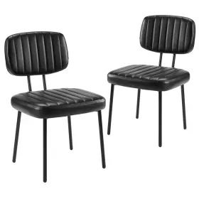 Sw94-2bk-2 Sweetcrispy Dining Chairs Set Of 2 Upholstered Mid Century Modern Kitchen Accent