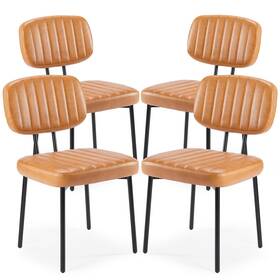 Sweetcrispy Sw94-bn4p-2 Dining Chairs Set Of 4 Upholstered Mid Century Modern Kitchen Accent