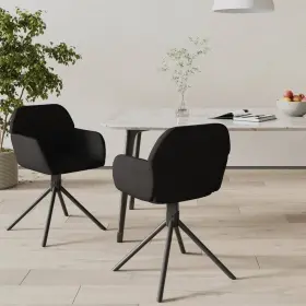 Swivel Dining Chair Set 720287108542 Of 2 Black