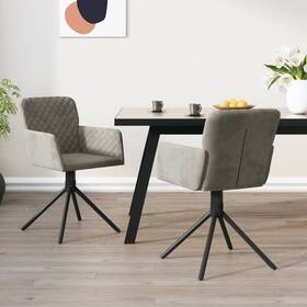 Swivel Dining Chair Set 720287108986 Of 2 Light Gray