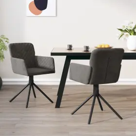Swivel Dining Chair Set 720287108993 Of 2 Dark Grey