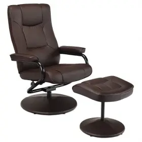 Swivel Lounge Chair Recliner Ottoman-brown - Color Brown 796914873044 With