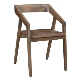 Cy511701mr Taran Designs Maria Solid Wood Arm Chair In Dark Brown