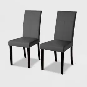 40618grypr Target Marketing Systems Set Of 2 Newark Parson Dining Chairs Gray - Buylateral