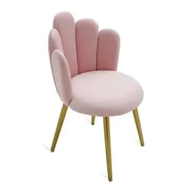 Lc001 Tasike Vanity Chair For Makeup Room - Midcentury Modern Accent Velvet With Back