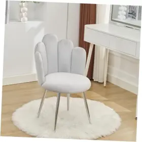 Lc001lg Tasike Vanity Chair For Makeup Room - Midcentury Modern Accent Light Grey