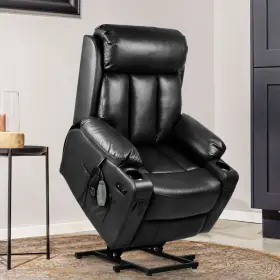 Taus 197839380783 Power Lift Recliner Chair With Footrest For Elderly Faux Leather