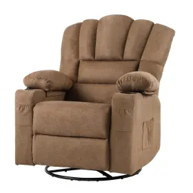 Taus 197839810952 Elderly Manual Swivel Rocking Recliner Chair Glider Rocker