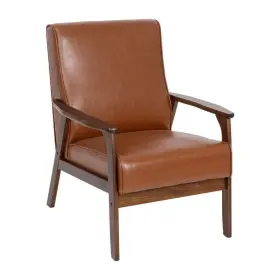 Li-504822-taylh Taylor Logan Cognac Faux Leather Leather/faux Accent Chair