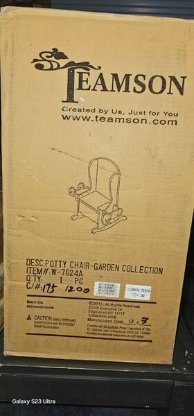Teamson W-7624a Rare Garden Collection Wooden Potty Chair Painted Floral