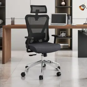 Rta-3265c-bk Techni Mobili Mesh Truly Ergonomic High Back Office Chair With Adjustable Headrest And Lumbar