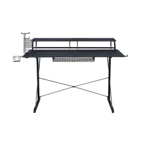 Rta-ts200-bk Techni Sport Carbon Computer Gaming Desk With Shelving Black