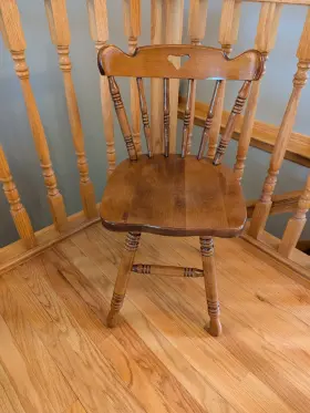 2219 Tell City Vintage Swivel Dinette Chair #2219 Andover Finish Maple