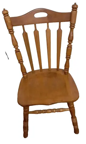 8072-48 Tell City Solid Hard Rock Maple Colonial Early American Arrow Back Chair. 1 Of 4