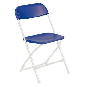 Cy-pfsblu-4 Tentandtable Plastic Folding Chairs Blue 4 Pack Indoor Outdoor Event Party 700 Lb Capacity