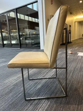 1187-110 Thayer Coggin Milo Baughman Thin Line Dining Chairs 2 - Excellent Condition