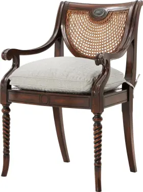 4100-237.1aqp Theodore Alexander Antique Regency Armchair By