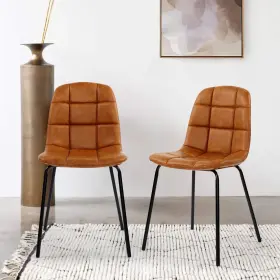 Thksbought 769135552555 Modern Chairs Set Of 2 Pu Leather Dining With Legs For Kitc