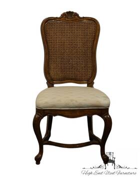 Thomasville 640-551 High End Vintage Solid Walnut Louis Xv French Provincial Cane Back Dining Sid