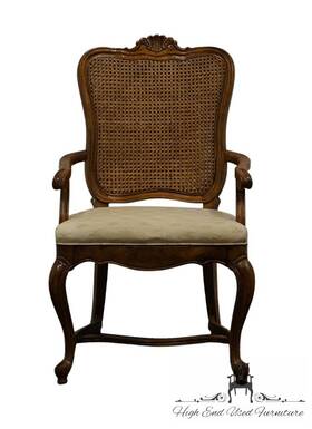 Thomasville 640-552 High End Vintage Solid Walnut Louis Xv French Provincial Cane Back Dining Arm