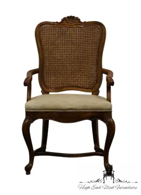 640-552 Thomasville High End Vintage Solid Walnut Louis Xv French Provincial Cane Back Dining Arm
