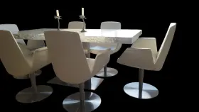 249-01-1037 Threshold Luxury Swivel Dining Chairs By Soho Concepts