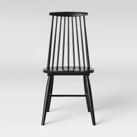 53464606 Threshold Harwich High Back Windsor Dining Chair Black -