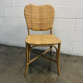 Threshold 83206572 Studio Mcgee Woven Dining Chair Rustic Rattan Honey Yellow