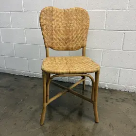 83206572 Threshold Studio Mcgee Woven Dining Chair Rustic Rattan Honey Yellow