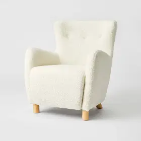 86292011 Threshold Kessler Wingback Faux Sherling Accent Chair Kd Cream - Designed With