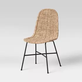 86748748 Threshold Bretton Woven Dining Chair With Metal Legs -
