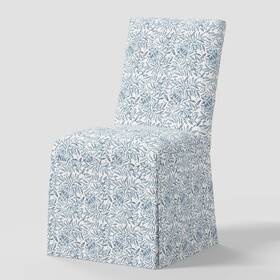 Threshold 87462311 Logan Dining Chair Slipcover Voysey Vine Powder Blue -