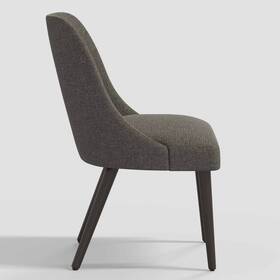 Threshold 87815828 Geller Modern Dining Chair In Textured Linen Zuma Charcoal - Espresso