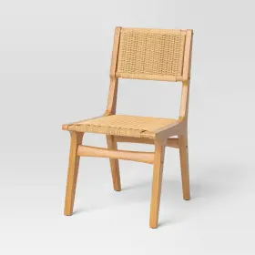 88994965 Threshold Ceylon Woven Dining Chair Natural Wood -