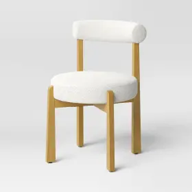 89841835 Threshold Sculptural Upholstered And Wood Dining Chair Natural -