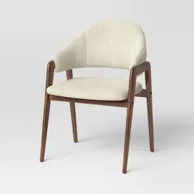 89964037 Threshold Ingleside Open Back Upholstered Wood Frame Dining Chair Fa Linen -