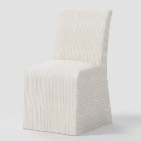 93814388 Threshold Kay Slipcovered Dining Chair In Pinstripe Glacier -