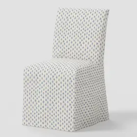 94743659 Threshold Kay Slipcovered Dining Chair Bagru Block Blue -