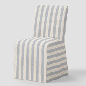 Threshold 94743684 Kay Slipcovered Dining Chair Malcolm Stripe Blue -